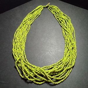 GREEN BEADED 16" CHOKER